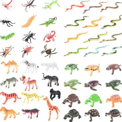 1 SET Snake/Insect/Spider Model Action Figure Small Size Animal Action Figures Collection PVC Children Cognitive Toys