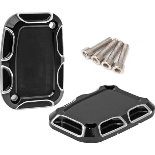 Cafe Racer Brake Master Cylinder Cover Fit For Harley Touring Road King Ultra Tri Street Glide Electra Street V-Rod Night Rod