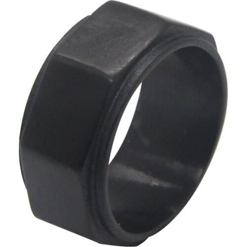 1pc Support Dropship Size 7-12 Unisex Screw Cool Ring 316L Stainless Steel Jewelry Golden Silver Black Color Ring