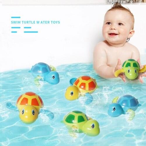 Cute Cartoon Animal Multi-type Wind UpTortoise Chain Bathing Shower Clockwork water baby toys toys for children Beach Bath Toys