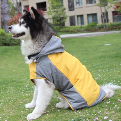 Fashion Outdoor Waterproof Dog Stormbreaker Rain Coat Reflective Quick Dry Pet Dog Raincoat Golden Retriever Pet Supplies