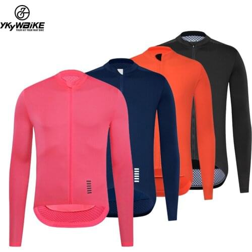 2022 New Autumn Pro Team black Long Sleeve Aero Jersey race cycling jersey bicycle slim cycling clothes Italy mesh fabric slee