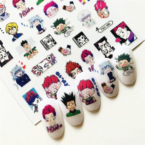 Newest TSC series TSC-139-140-141 Cartoon character 3d nail art stickers decal template diy nail tool decoration