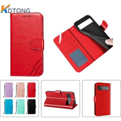 Solid Color Embossed Leather Case For Google Pixel 5 XL 4A 5G Cute With Card Pocket Invisible Kickstand Phone Cases Cover