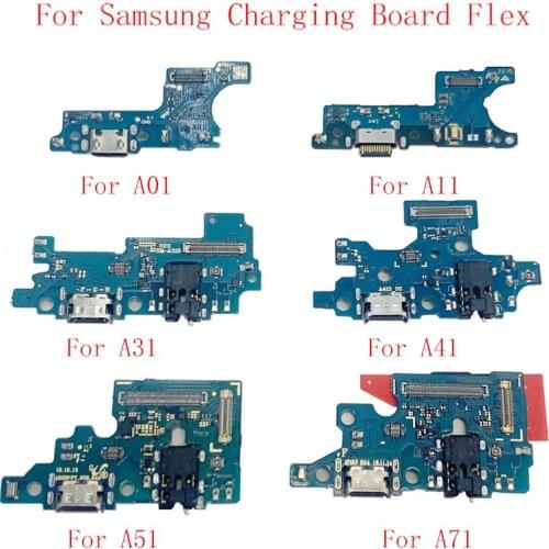 USB Charging Dock Port Connector Board Parts Flex Cable For Samsung A01 A11 A31 A41 A415F A51 A515F A71 A715F Replacement Part