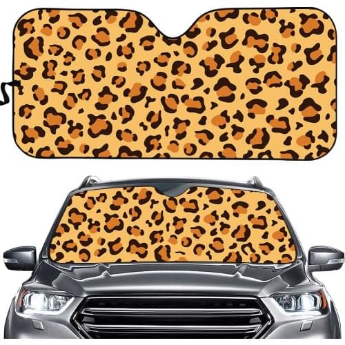 Auto Fashion Accessories Zebra/Giraffe/Leopard Print Universal Car Windshield Sun Shade Foldable UV Protect Windshield Sun Shade