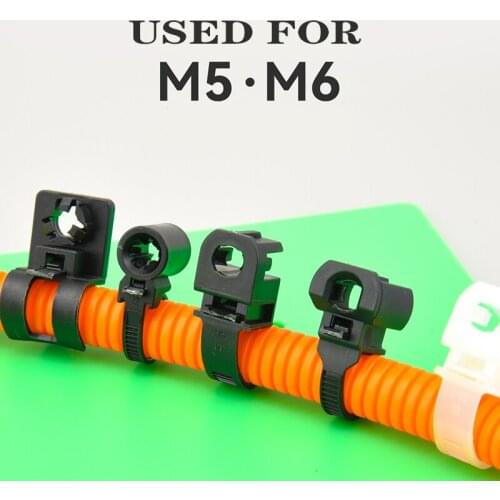 20PCS Car Cable Fastening Ties Nylon Black Car Auto Cable Strap Push Mount Wire Tie Retainer Clip Clamp waterproof