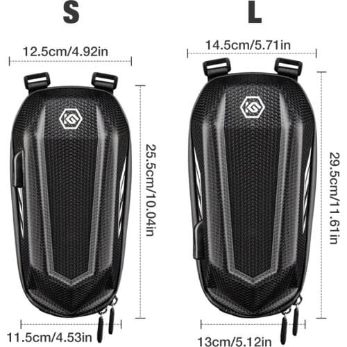 Scooter Handlebar Bag Hard Shell Front Hanging Bag Electric Scooter Bag Built-in USB Slot Large Capacity PU Water