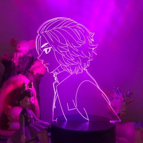 Anime Tokyo Revengers LED Night Light Miikey Figure For Bedroom Decor 16color Changing USB Remote Lamp Dropshipping