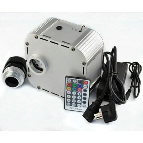 32W RGB Twinkle LED Fiber Optic Light engine Aluminum Lighting driver 4 level speed+28key RF remote controller f/plastic cable