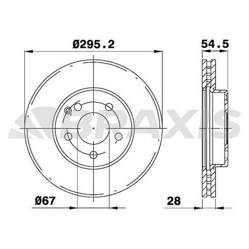 BRAKE DİSKİ ON E-CLASS W211 0208 S211 0309 2114210712