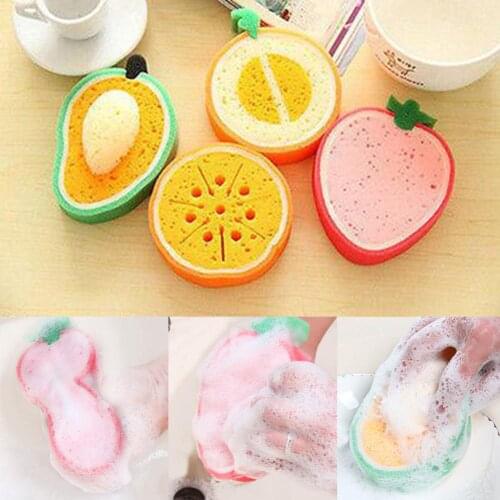 Fruit Shape Strong Water Absorbent Sponge Cleaning Pan Dish Cloth Washing Towel