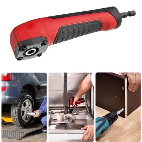 90Degree Right Angle Extension Driver Drilling Shank Screwdriver 1/4 inch Hex Wrench Drill Bit Magnetic Socket Holder Power Tool