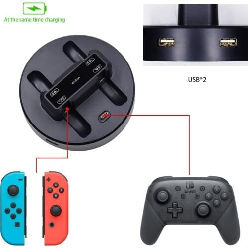 Charging Dock For Nintend Switch Controller LED Charger For Nintendo Switch Gamepad Charge Stand For Joy-con&Pro NS Switch 5 in1
