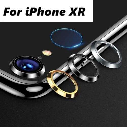 Lens Protector Ring for IPhone XR Aluminum Alloy Back Lens Protection Cover Film Metal Camera Ring Cellphone Accessories