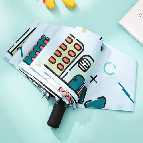 Automatic Umberlla Rain UV Parasol Women Large Size Waterproof Fruit Style Umberlla Folding UV Protection Umbrellas for girls