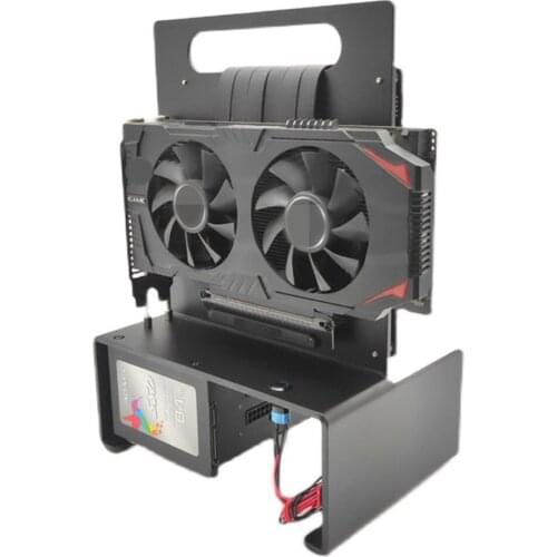 J2 Aluminum Empty PC Case For ITX DTX Mainboard Vertical Heat Dissipation DIY Modify Portable Mini Computer Case With Handle