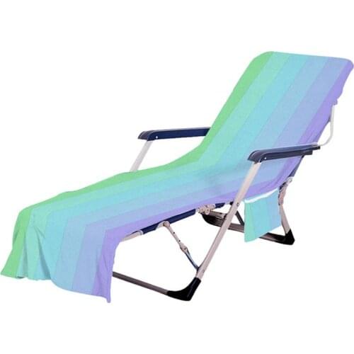 Beach Chair Cover Holiday Garden Swimming Pool Lounger Chairs Cover With Storage Pocket Summer Element Seaside Beach Towel