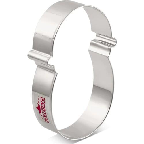 KENIAO Swaddled Baby Cookie Cutter for Baby Shower - 7.8 x 11.3 cm - Biscuit and Fondant Cutter for Kids - Stainless Steel