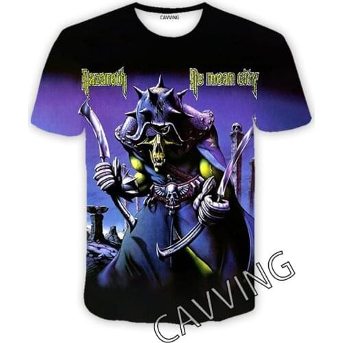 CAVVING 3D Printed Nazareth Band Casual T-shirts Hip Hop Tee Shirts Harajuku Styles Tops Clothing for Men/women