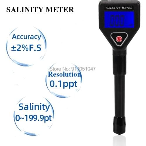 Portable Pen Type Salinity Meter Digital Water Quality Tester Salinometer Salt Content Measure for Seawater Pool with Backlight