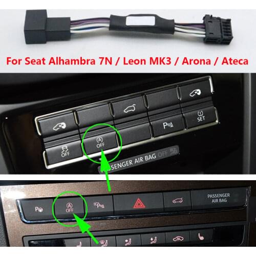 For Seat Alhambra 7N / Leon MK3 / Arona / Ateca Car Automatic Stop Start Off Closer Device Control Sensor Plug Cable