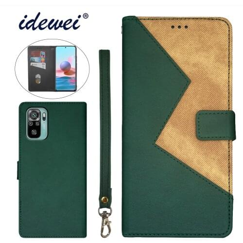 Applicable to Redmi Note 10 mobile phone case fold bracket function protection leather case phone case funda capa co