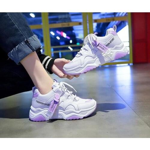 Women Platform Shoes Women Flat Casual Shoes Rainbow Jelly Sole Comfortable Breathable Sneakers Fashion Shoes 2020