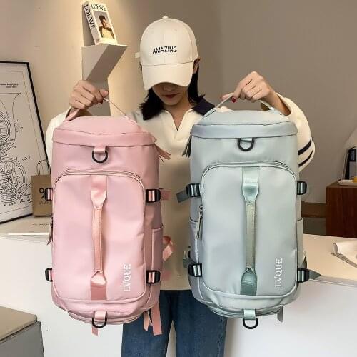 Fashion Womens Sports Yoga Fitness Bag Nylon Waterproof Travel Bags Multifunction Shoulder Bag Large Capacity Knapsack For Gym