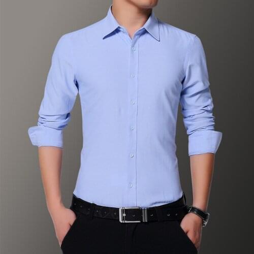 Oversized Mens Business Plaid Long-sleeved Shirt Classic Formal Wear Design Boss Quality Work Clothes Office Bank Work Shirt