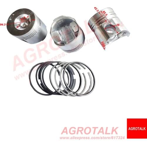 Set of pistons and piston rings for Jiangdong engine TY395IT, please choose according to your engine model