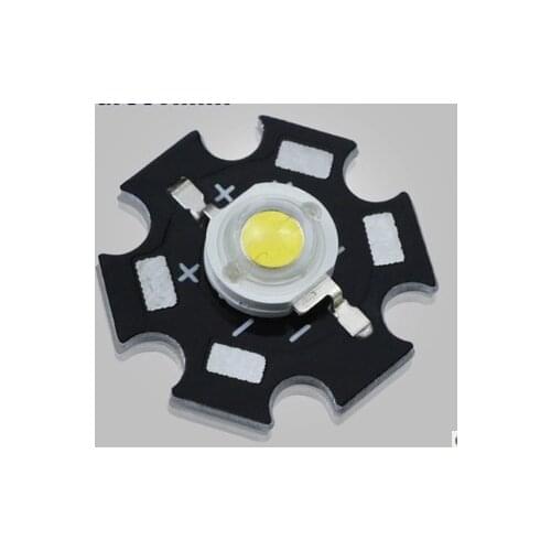 NEW 3W Cool White High Power LED Bead Emitter DC3.4-3.6V 700mA 160-180LM 20000K with 20mm Star Platine Heatsink 10PCS/LOT
