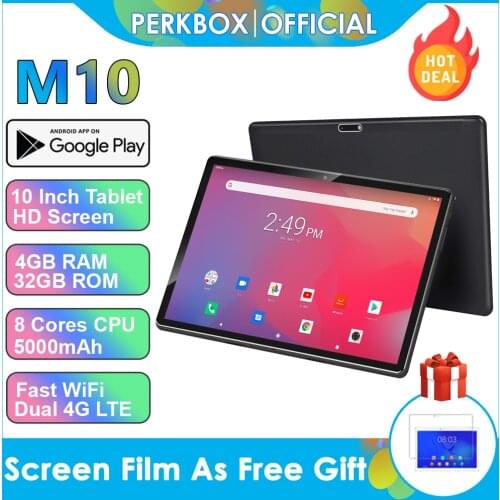 New wifi tablet 10 inch Octa Core 4GB RAM 32GB ROM 5000mAh Battery Google Android 9 Pie 4G FDD LTE Bluetooth 1280x800 HD GPS