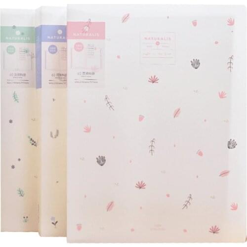 Deli A4 folder multi-layer information booklet insert paper clip student with small fresh Korean version of the floral file bag