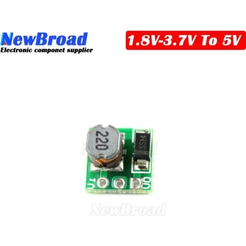 1PCS DC-DC 1.8V 2.5V 3V 3.3V 3.7V To 5V Step Up Power Supply Voltage Boost Converter Board Module Regulator 18650 Li-on Batery