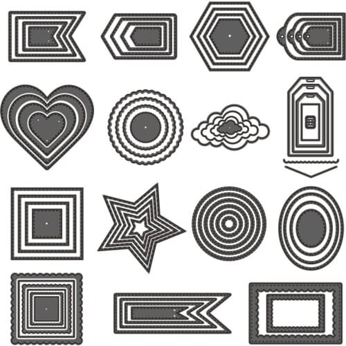 Frames Metal Cutting Dies Scrapbooking Stencil DIY Paper Card Decorative Embossing Die Cut Craft Dies NEW High-carbon steel