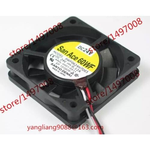 SANYO DENKI 9WF0624H7D03 DC 24V 0.12A 60x60x15mm Server Cooling Fan