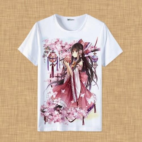 Oriental Project Surrounding Reimu Hakurei Fog Rain Marisa Kirisame 2D World Clothes Men Women Animation anime shirt