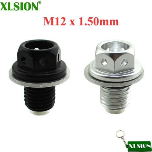 XLSION M12 x 1.50mm Pitch Magnetic Oil Drain Bolt Plug Screw For 50cc 70cc 90cc 110cc 125cc Pit Dirt Monkey Bike ATV Quad CRF50