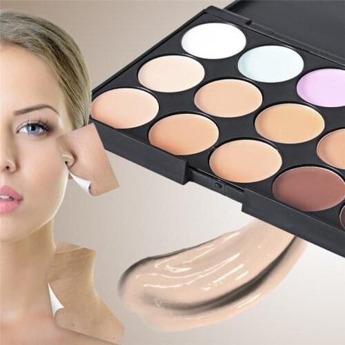 15 Color Waterproof Concealer Palette Long-lasting Non-fading Cover Facial Blemishes Nutritious Concealer Cream Makeup Cosmetic