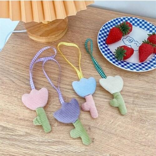 Womens Bag Ornament Corduroy Fabric Flower Pendant Handmade Bag Hanging Pendant Korean Cute Lightweight Ornament Charm Gifts