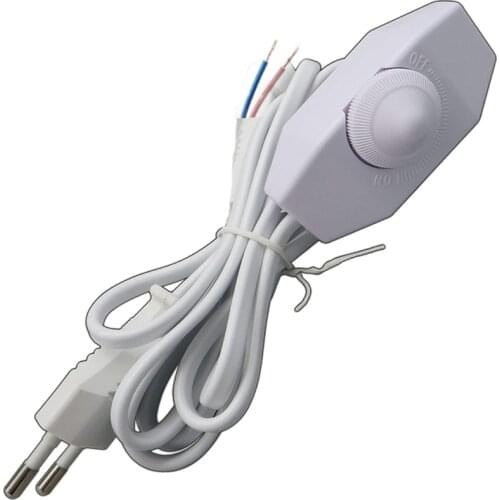 1.8M LED Dimmer Switch Cable Light Modulator led Dimmer Controller For Table/Desk Lamp EU 220V Power wire