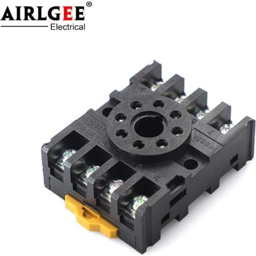 1 Pcs PF083A 8 pin time Relay DH48S ST3P AH3-3 MK2P JTX-2C JQX-10F Relay Socket Base