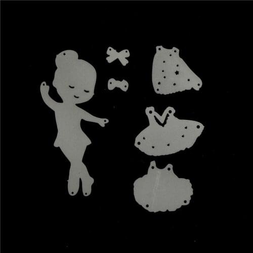 1pc Lovely Dancing Ballet Dream Girl Metal Cutting Dies For Scrapbooking Frame Stamps Decor Stansen Cutting Dies Voor Kaarten