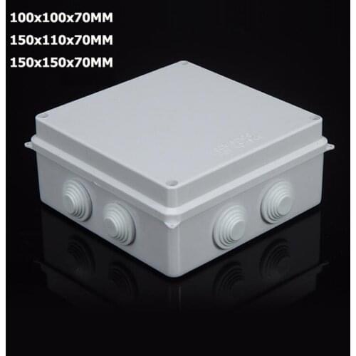 1piece 100x100MM 150x110MM 150x150MM IP65 Wires Junction Box Plastic Distribution Box Waterproof Electrical Box Empty