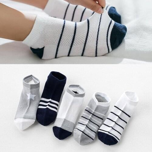 10pcs/5pairs Children Sock Breathable Sports Girls Boys Sokcs Unisex Cotton Stripe Chaussette Enfant Garcon Skarpetki Dla Dzieci