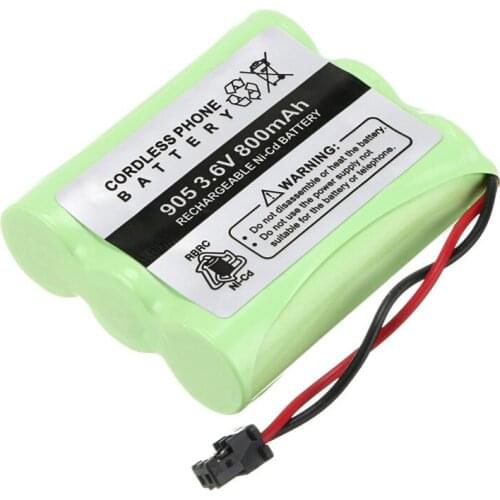 3.6V 800mAh NiMH Cordless Phone Rechargeable Battery BT-905 Replacement Pack KX-A36 P-P501 BT-800 AE-255 B1000 B300 ATT-3AAB