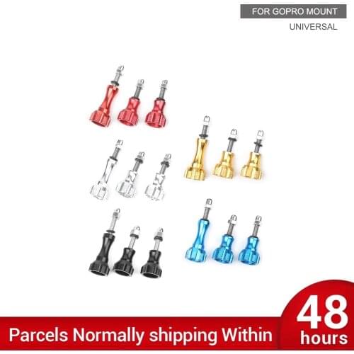 3PACK CNC Aluminum M5 Thumb Screw Bolt Nut Mount for GoPro Hero 9 8 7 6 5 4 Yi 4K SJCAM Eken DJI OSMO Go Pro Accessory