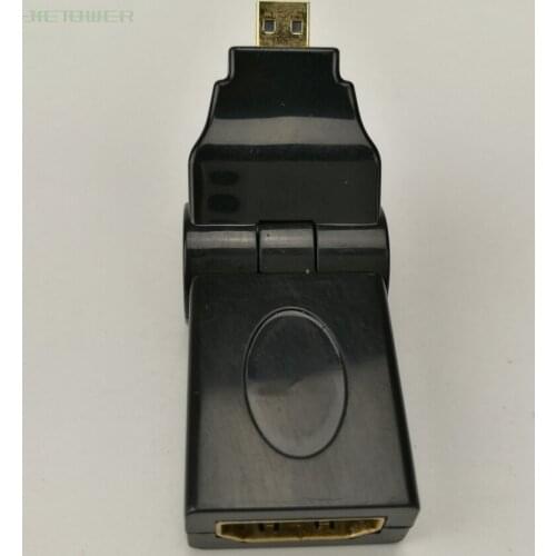 300pcs/lot Micro HDMI Male TO HDMI Female 90 180 Degrees Can Be Adjusted Rotating Swivel Right Angled Adapter for Tablet PC TV