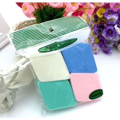 4pcs/set Soft Diamond Puff Beauty Makeup Blending Foundation Powder Puff Sponge Cosmetic Tools For Your Daily Use Whoeslae